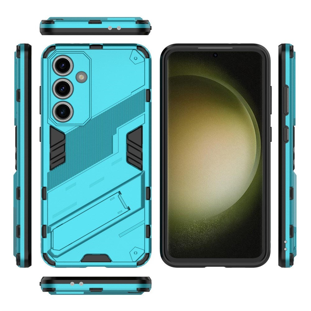 Samsung Galaxy S24 FE Hybrid Bakdeksel m. Stativ - Blå