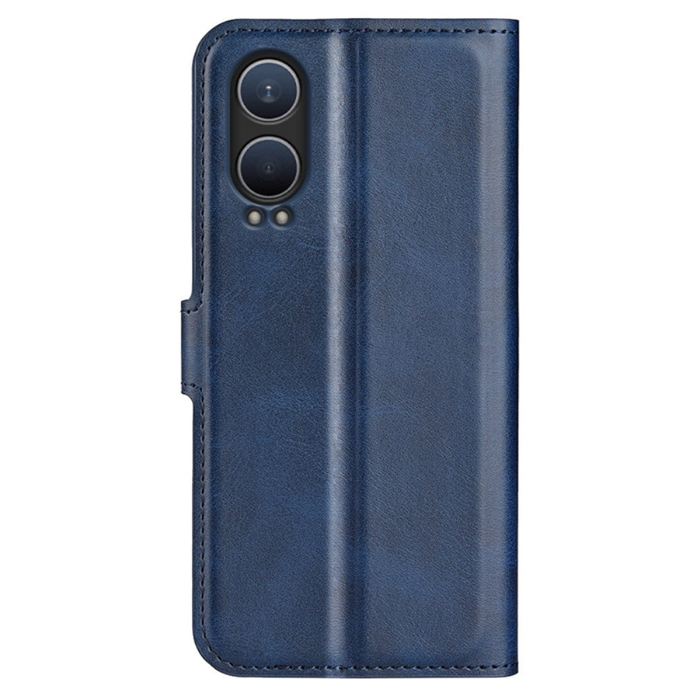 EIDERWOOD OnePlus Nord CE4 Lite (5G) Leather Flip Cover m. Kortholder &amp; magnetisk lukking - blå