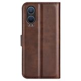 EIDERWOOD OnePlus Nord CE4 Lite (5G) Leather Flip Cover m. Kortholder og magnetisk lukking - brun