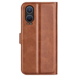 EIDERWOOD OnePlus Nord CE4 Lite (5G) Leather Flip Cover m. Kortholder &amp; magnetisk lukking - lysebrun