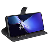 EIDERWOOD OnePlus Nord CE4 Lite (5G) Leather Flip Cover m. Kortholder og magnetisk lukking - svart