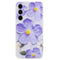 EIDERWOOD Samsung Galaxy S24 FE fleksibelt plastdeksel m. Motiv - Transparente / Lilla blomster