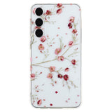EIDERWOOD Samsung Galaxy S24 FE fleksibelt plastdeksel m. Motiv - Transparent / Blomster
