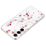EIDERWOOD Samsung Galaxy S24 FE fleksibelt plastdeksel m. Motiv - Transparent / Blomster