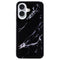 EIDERWOOD iPhone 16 Plus Fleksibelt Plastik Bagside Cover m. Marmor Design - Sort