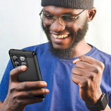 OnePlus 10T Carbon Fiber Plastic Bakdeksel - Svart