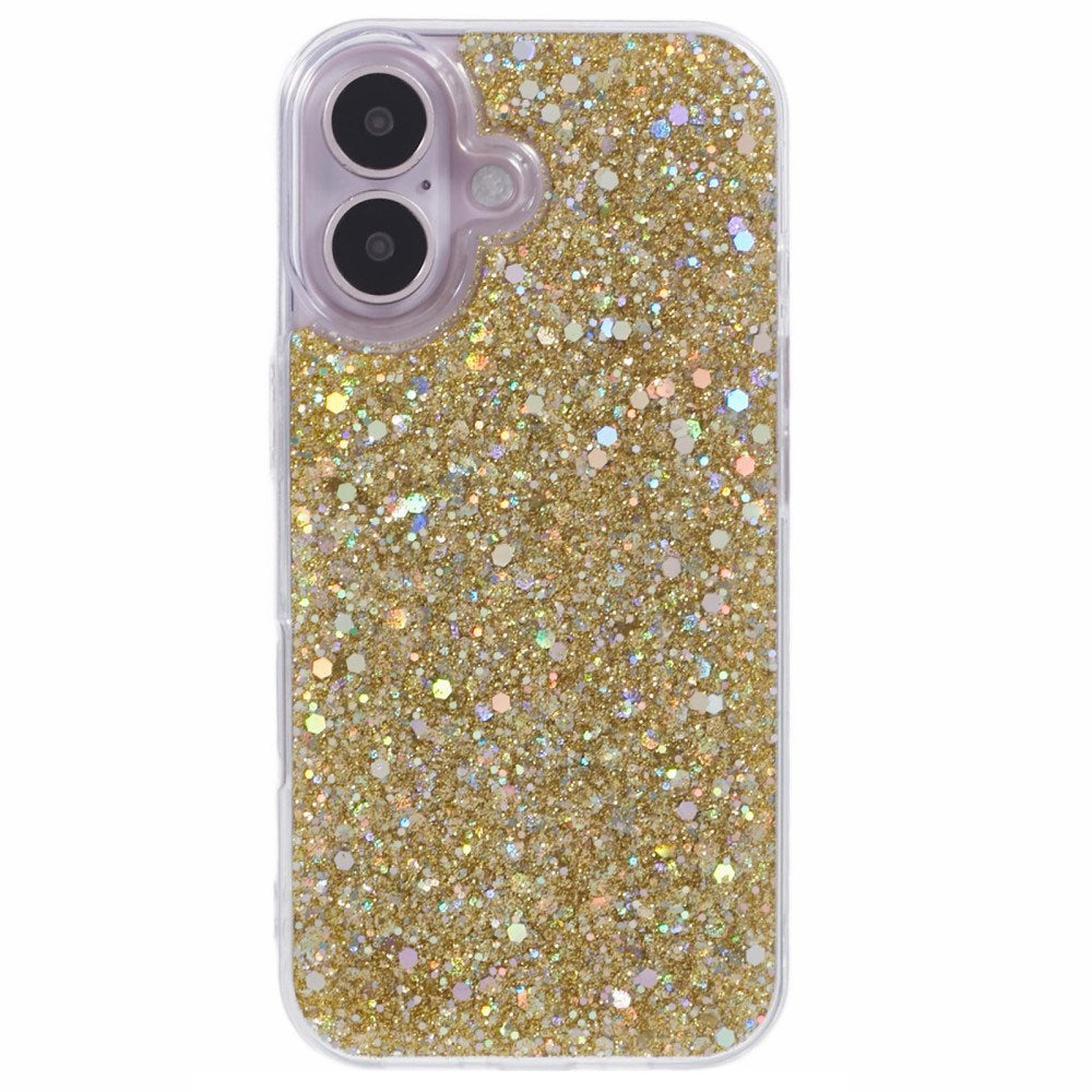 EIDERWOOD iPhone 16 Glitter Bagside Cover - Guld