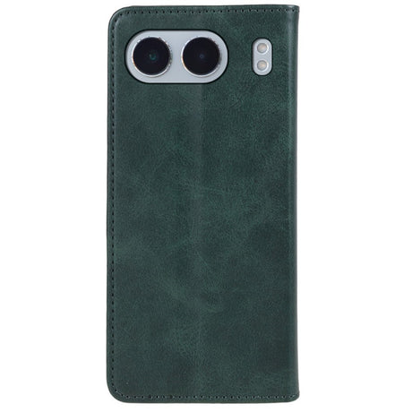 EIDERWOOD OnePlus Nord 4 Artificial Leather Flip Cover m. Stativ og kortholder - Grønn