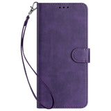 EIDERWOOD Motorola G85 (5G) Leather Flip Cover m. Kortholder og snor - Lilla