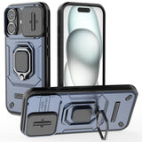 EIDERWOOD iPhone 16 Craftsman Bakdeksel m. Magnetisk Kickstand &amp; Cam Slider - Blå