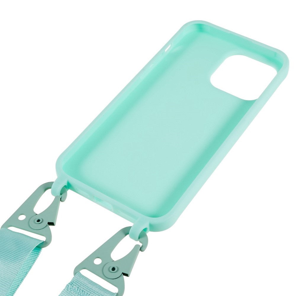 iPhone 16 Pro EIDERWOOD Fleksibelt Plastik Bagside Cover m. Strop - Mint Grøn