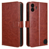 Ingenting CMF Telefon 1 - EIDERWOOD Faux Leather Flip Cover m. Stropp - Brun