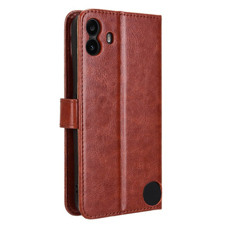 Ingenting CMF Telefon 1 - EIDERWOOD Faux Leather Flip Cover m. Stropp - Brun
