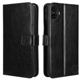 Ingenting CMF Telefon 1 - EIDERWOOD Faux Leather Flip Cover m. Stropp - Svart