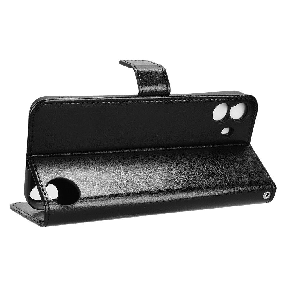 Ingenting CMF Telefon 1 - EIDERWOOD Faux Leather Flip Cover m. Stropp - Svart