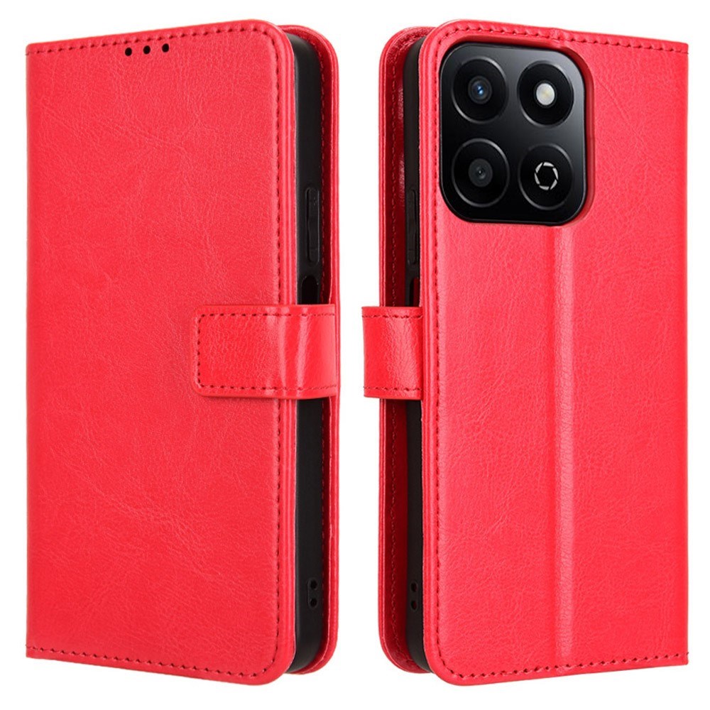 Honor 200 Smart - EIDERWOOD Faux Leather Flip Cover m. Stropp - Rød