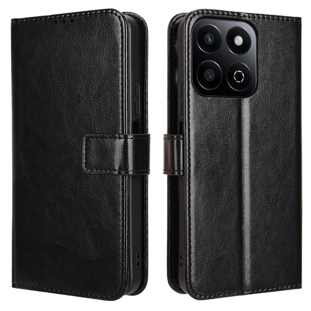 Honor 200 Smart - EIDERWOOD Kunstlæder Flip Cover m. Strop - Sort