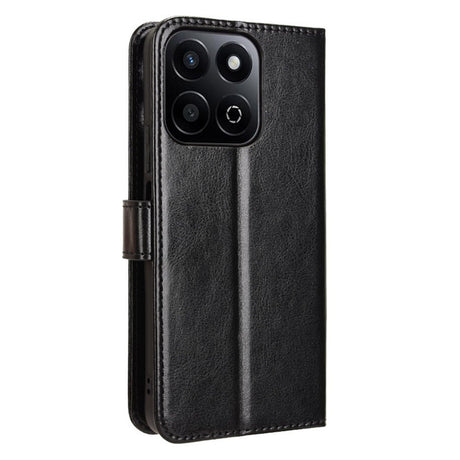 Honor 200 Smart - EIDERWOOD Faux Leather Flip Cover m. Stropp - Svart