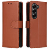 Samsung Galaxy Z Fold6 - EIDERWOOD Kunstlæder Flip Cover - Brun