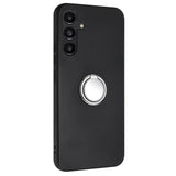 EIDERWOOD Samsung Galaxy A16 fleksibelt plastdeksel m. Magnetisk Ring Stativ - Svart m. Sølv ring