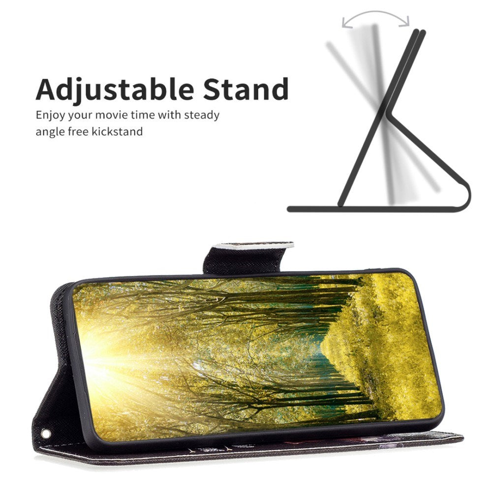 EIDERWOOD Samsung Galaxy A16 Leather Flip Cover m. Lommebok og trykk - Bjørn