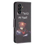 EIDERWOOD Samsung Galaxy A16 Leather Flip Cover m. Lommebok og trykk - Bjørn
