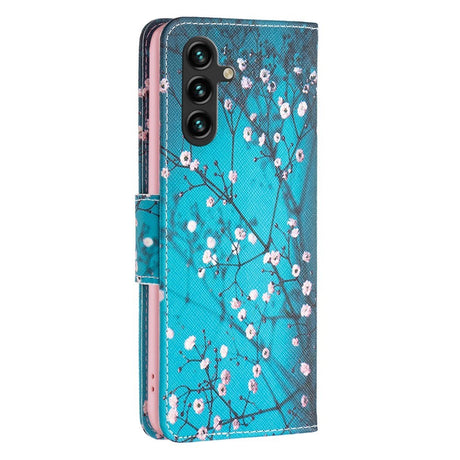EIDERWOOD Samsung Galaxy A16 Leather Flip Cover m. Lommebok og trykk - Kirsebærtre