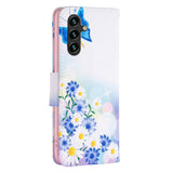 EIDERWOOD Samsung Galaxy A16 Læder Flip Cover m. Pung & Print - Sommerfugl & Blomster