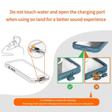 iPhone 16 Plus vanntett håndverker plastdeksel m. Skjermbeskytter og stropp - MagSafe-kompatibel - Gjennomsiktig / Blå