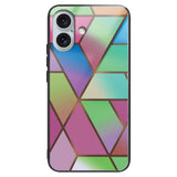 EIDERWOOD iPhone 16 plastbakdeksel m. Glassbakside - Multi Check