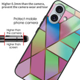 EIDERWOOD iPhone 16 plastbakdeksel m. Glassbakside - Multi Check