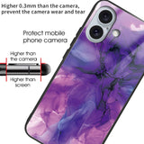 EIDERWOOD iPhone 16 plastbakdeksel m. Bakside i glass - Purple Sky