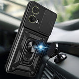 EIDERWOOD Motorola Moto G85 (5G) Craftsman Bakdeksel m. Magnetisk Kickstand &amp; Cam Slider - Svart