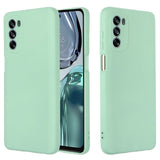 Motorola Moto G62 Liquid Silikone Bagside Cover m. Strop - Grøn