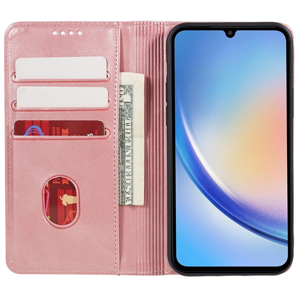 EIDERWOOD Samsung Galaxy A16 (4G/5G) Flip-deksel m. Lommebok - Faux Leather - Rose Gold