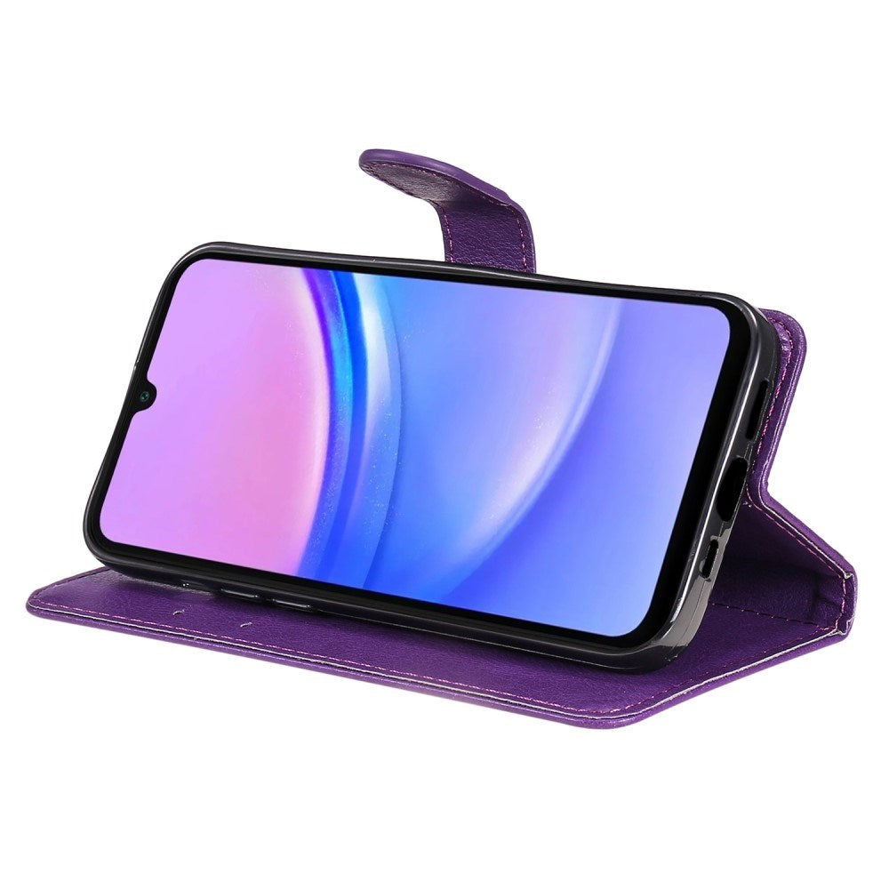 Samsung Galaxy A16 (4G/5G) PU Læder Flip Cover m. Pung og Strop - Lilla