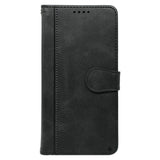 EIDERWOOD iPhone 16 Pro Leather Flip Cover m. Stativ og lommebok - Svart