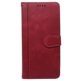 EIDERWOOD iPhone 16 Pro Leather Flip Cover m. Stativ og lommebok - Rød