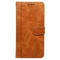 EIDERWOOD iPhone 16 Pro Leather Flip Cover m. Stativ og lommebok - Lysebrun