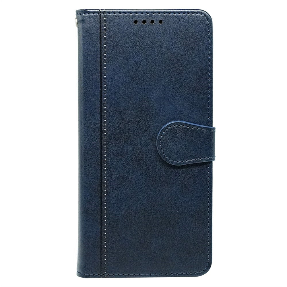 EIDERWOOD iPhone 16 Pro Leather Flip Cover m. Stativ og lommebok - Blå