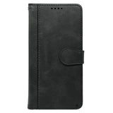 EIDERWOOD iPhone 16 Leather Flip Cover m. Stativ og lommebok - Svart