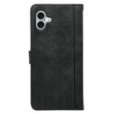 EIDERWOOD iPhone 16 Leather Flip Cover m. Stativ og lommebok - Svart