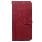 EIDERWOOD iPhone 16 Leather Flip Cover m. Stativ og lommebok - Rød
