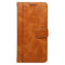 EIDERWOOD iPhone 16 Leather Flip Cover m. Stativ og lommebok - Lysebrun