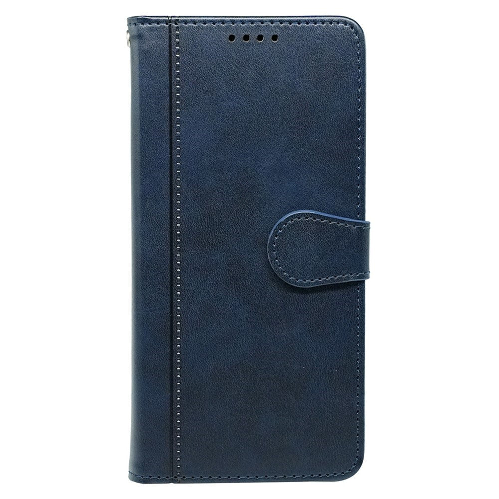 EIDERWOOD iPhone 16 Leather Flip Cover m. Stativ og lommebok - Blå