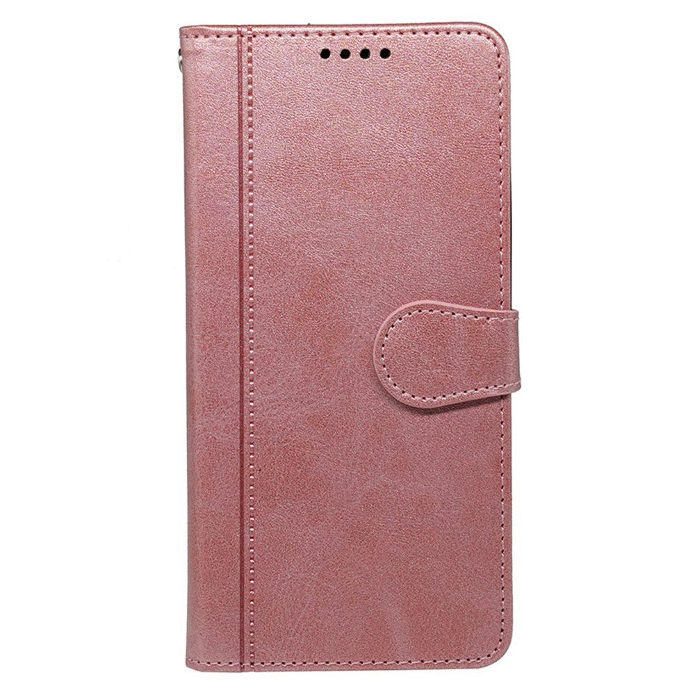 EIDERWOOD iPhone 16 Leather Flip Cover m. Stativ og lommebok - Rose gull