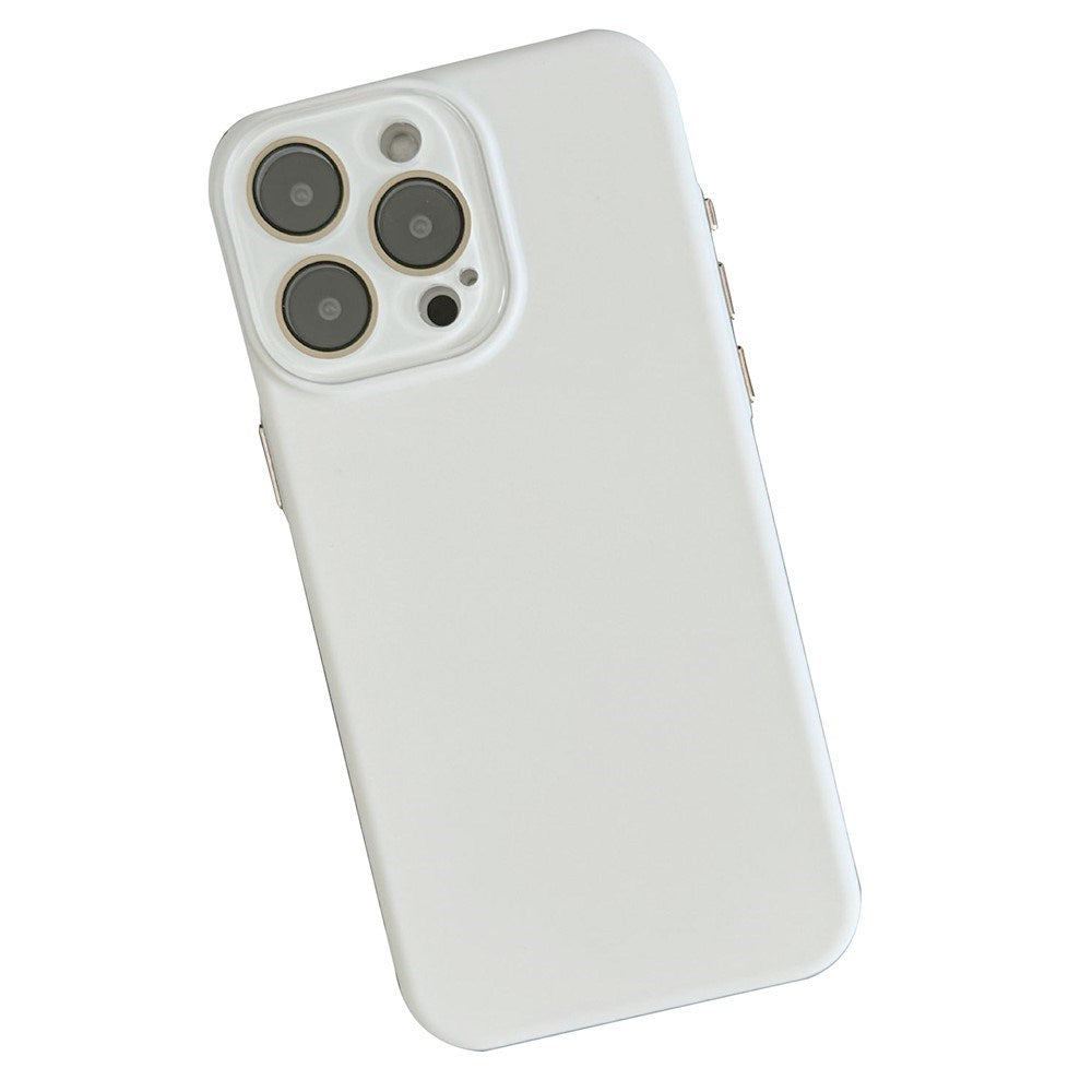 EIDERWOOD iPhone 14 Pro Silikone Bagside Cover m. Indbygget Kamerabeskyttelse - Hvid