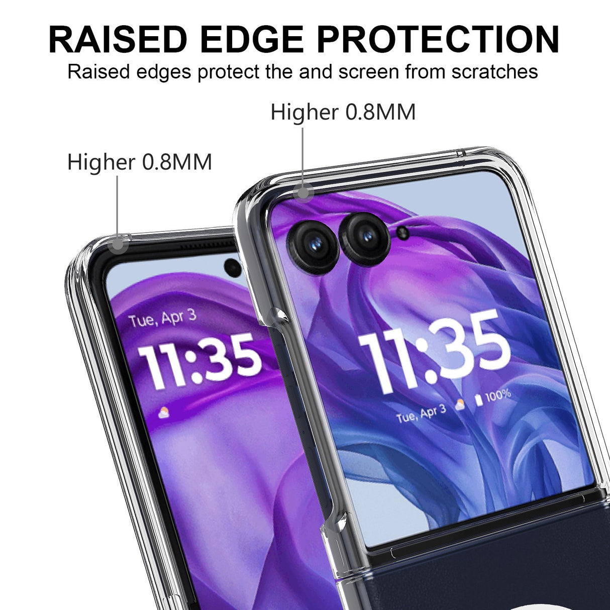 EIDERWOOD Motorola Razr 50 Ultra 5G MagSafe-kompatibelt fleksibelt plastdeksel Støtsikkert - Gjennomsiktig