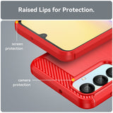 EIDERWOOD Samsung Galaxy A16 (4G/5G) Bakdeksel i børstet karbonplast - rød