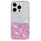 iPhone 16 Pro Max EIDERWOOD Fleksibelt Plast Glitter Bagside Cover - Gennemsigtig / Lyserød
